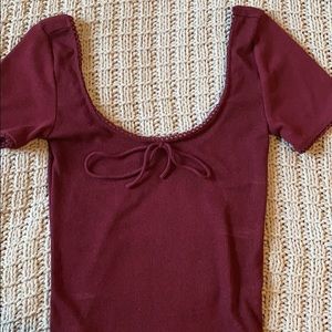 Maroon crop top